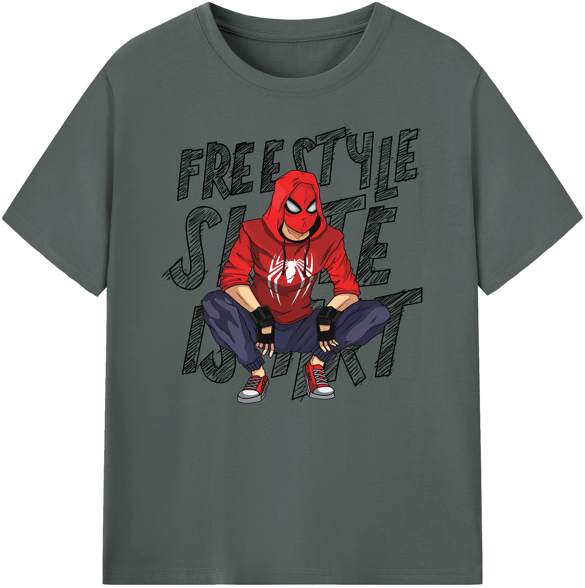 （画像用） Spider Man スパイダーマン 綿100％ メンズ半袖Tシャツ｜肌触りやわらか＆通気性